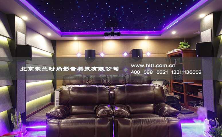 炫丽与时尚的融合,御墅临枫多功能家庭影院设计方案 JBL侧环绕音箱